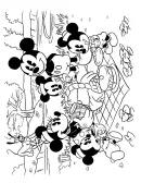 Mickey Mouse kleurplaat 1